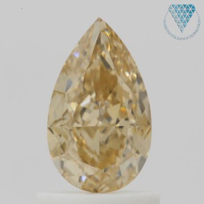 1.02 Carat, Fancy  Yellow Natural Diamond, Pear Shape, VS2 Clarity, GIA 2