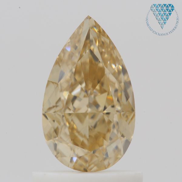 1.01 Carat, Fancy  Yellow-Brown Natural Diamond, Pear Shape, VS2 Clarity, GIA