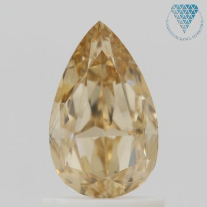 1.00 Carat, Fancy Intense Yellow Natural Diamond, Pear Shape, VS2 Clarity, GIA 2