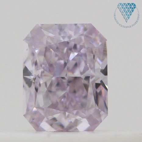 0.31 Carat, Fancy Light Purplish Pink Natural Diamond, Radiant Shape, SI1 Clarity, GIA