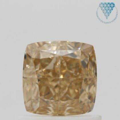 0.50 Carat, Fancy Intense  Yellow Natural Diamond, Heart Shape, SI2 Clarity, GIA 2