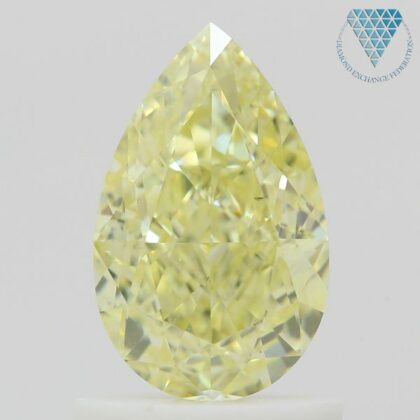 1.16 Carat, Fancy Light Yellow Natural Diamond, Pear Shape, VS2 Clarity, GIA