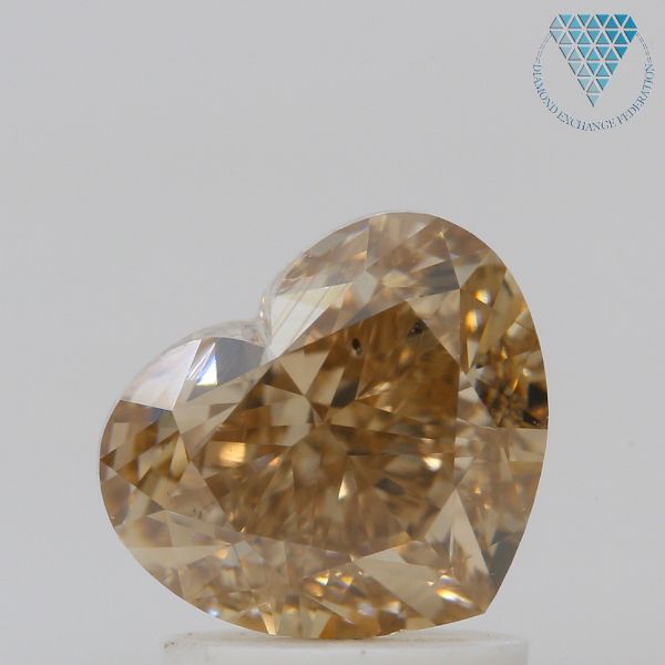 2.10 Carat, Fancy  Orange-Brown Natural Diamond, Heart Shape, SI1 Clarity, GIA