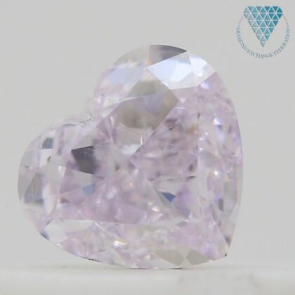 0.50 Carat, Light  Pink Natural Diamond, Heart Shape, SI2 Clarity, GIA 2