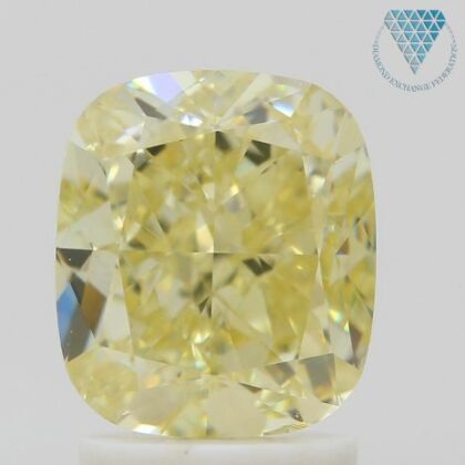 2.51 Carat, Fancy Light Brownish Yellow Natural Diamond, Cushion Shape, VS2 Clarity, GIA