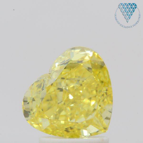 2.00 Carat, Fancy Vivid Yellow Natural Diamond, Heart Shape, VS1 Clarity, GIA 2