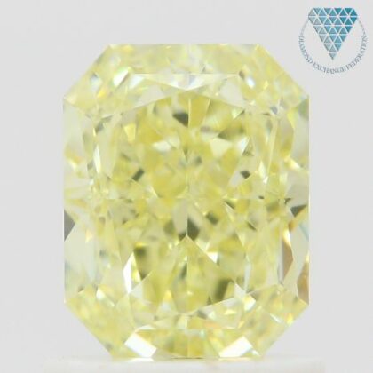 1.21 Carat, Fancy Yellow Natural Diamond, Radiant Shape, VVS2 Clarity, GIA
