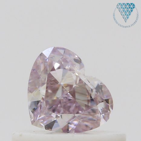 0.50 Carat, Fancy Brownish Purplish Pink Natural Diamond, Heart Shape, SI1 Clarity, GIA