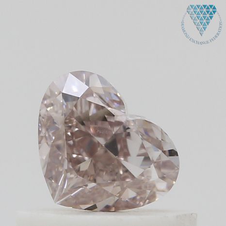 0.51 Carat, Fancy Brown-Pink Natural Diamond, Heart Shape, VS1 Clarity, GIA 2