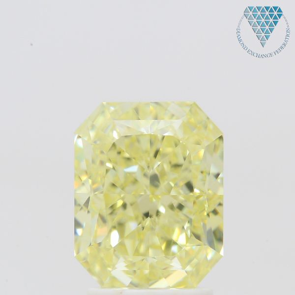 3.02 Carat, Fancy  Yellow Natural Diamond, Radiant Shape, VS2 Clarity, GIA 2