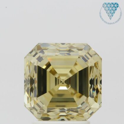 2.38 Carat, Fancy Vivid Greenish Yellow Natural Diamond, Radiant Shape, VS2 Clarity, GIA 3