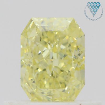 0.54 Carat, Fancy Yellow Natural Diamond, Radiant Shape, VS1 Clarity, GIA