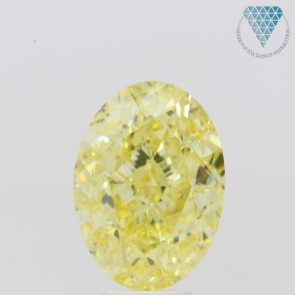 8.01 Carat, Fancy Intense  Yellow Natural Diamond, Oval Shape, VVS1 Clarity, GIA