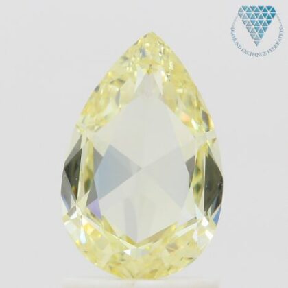1.14 Carat, Fancy Light  Yellow Natural Diamond, Pear Shape, VVS1 Clarity, GIA