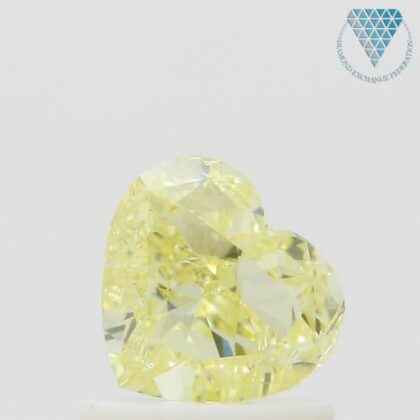 1.00 Carat, Fancy  Yellow Natural Diamond, Heart Shape, SI2 Clarity, GIA