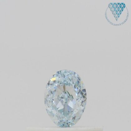 0.29 Carat, Fancy Light Greenish Blue Natural Diamond, Oval Shape, VS1 Clarity, GIA