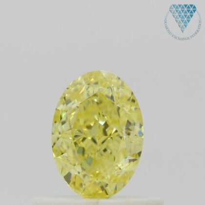 0.342 Carat Fancy Greenish Yellow I1 Pear CGL Japan Natural Loose Diamond Exchange Federation