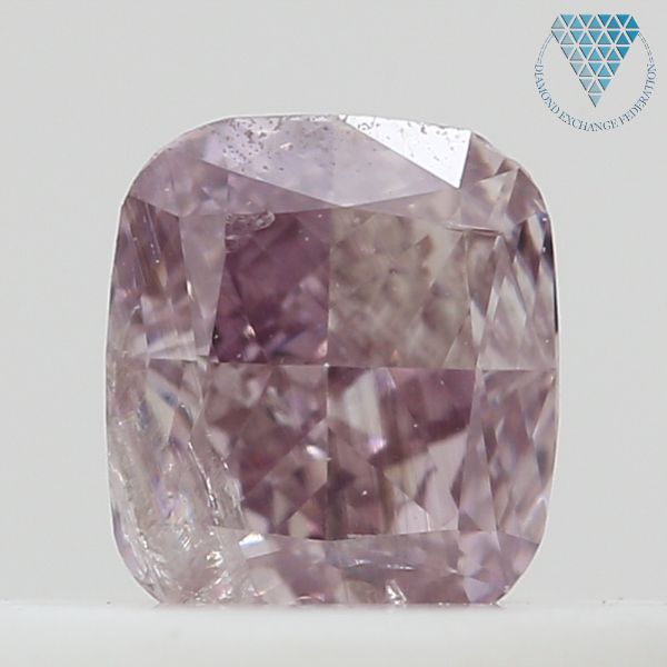0.27 Carat, Fancy Intense Purplish Pink Natural Diamond, Cushion Shape, I3 Clarity, GIA 2