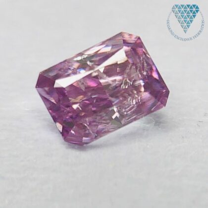 0.17 Carat, Fancy Pink Purple Natural Diamond, Round Shape,  Clarity, GIA