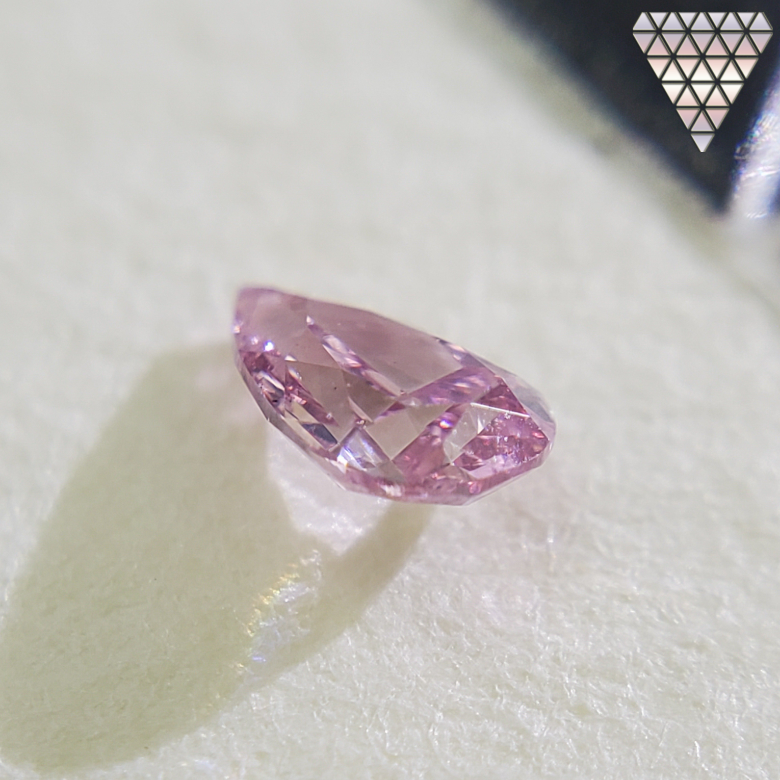 0.09 Carat, Fancy Intense Purplish Pink Natural Diamond, Pear Shape,  Clarity, GIA 4