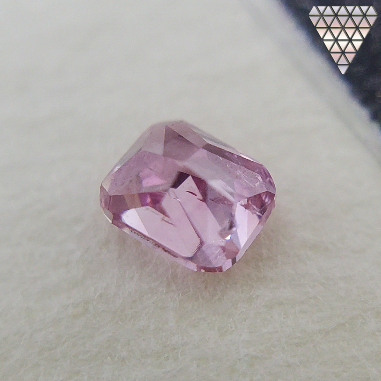 0.08 Carat, Fancy Vivid Purple Pink Natural Diamond, Radiant Shape, SI1 ± Clarity, GIA 3