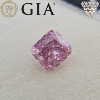 0.1 Carat, Fancy Intense Purplish Pink Natural Diamond, Radiant Shape, VS1 ± Clarity, GIA