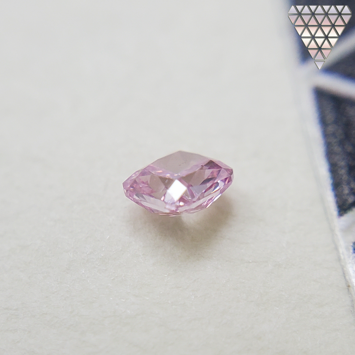 0.1 Carat, Fancy Intense Purplish Pink Natural Diamond, Radiant Shape, VS1 ± Clarity, GIA 3