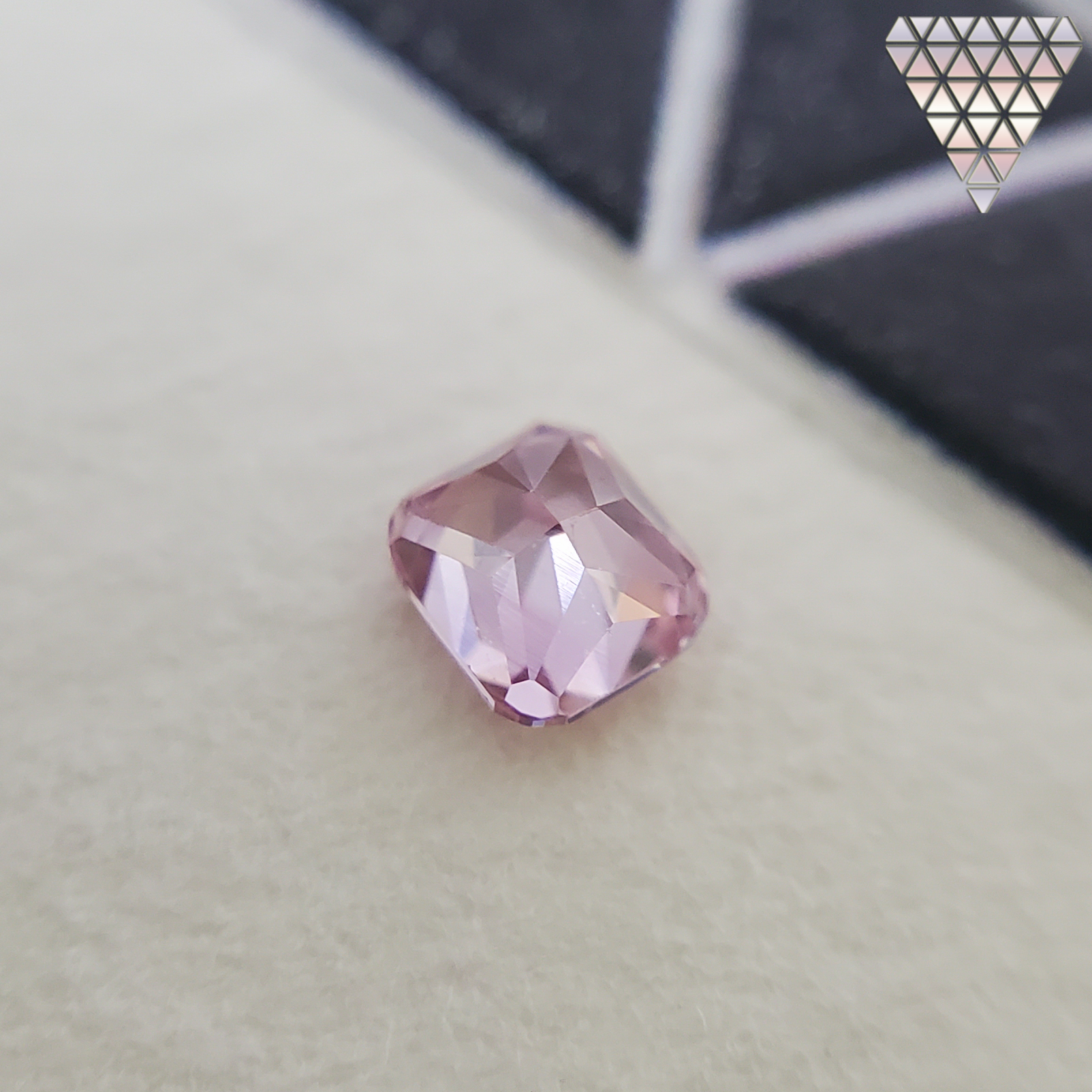 0.08 Carat, Fancy Intense Purplish Pink Natural Diamond, Radiant Shape,  Clarity, GIA 3