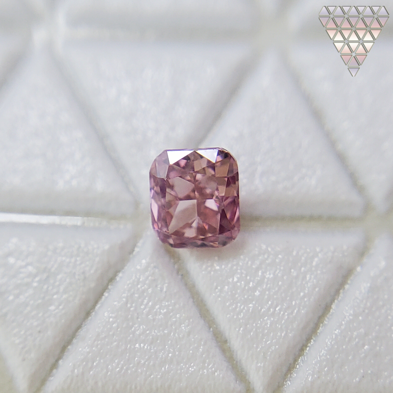 0.07 Carat, Fancy Intense Purplish Pink Natural Diamond, Radiant Shape,  Clarity, GIA 5