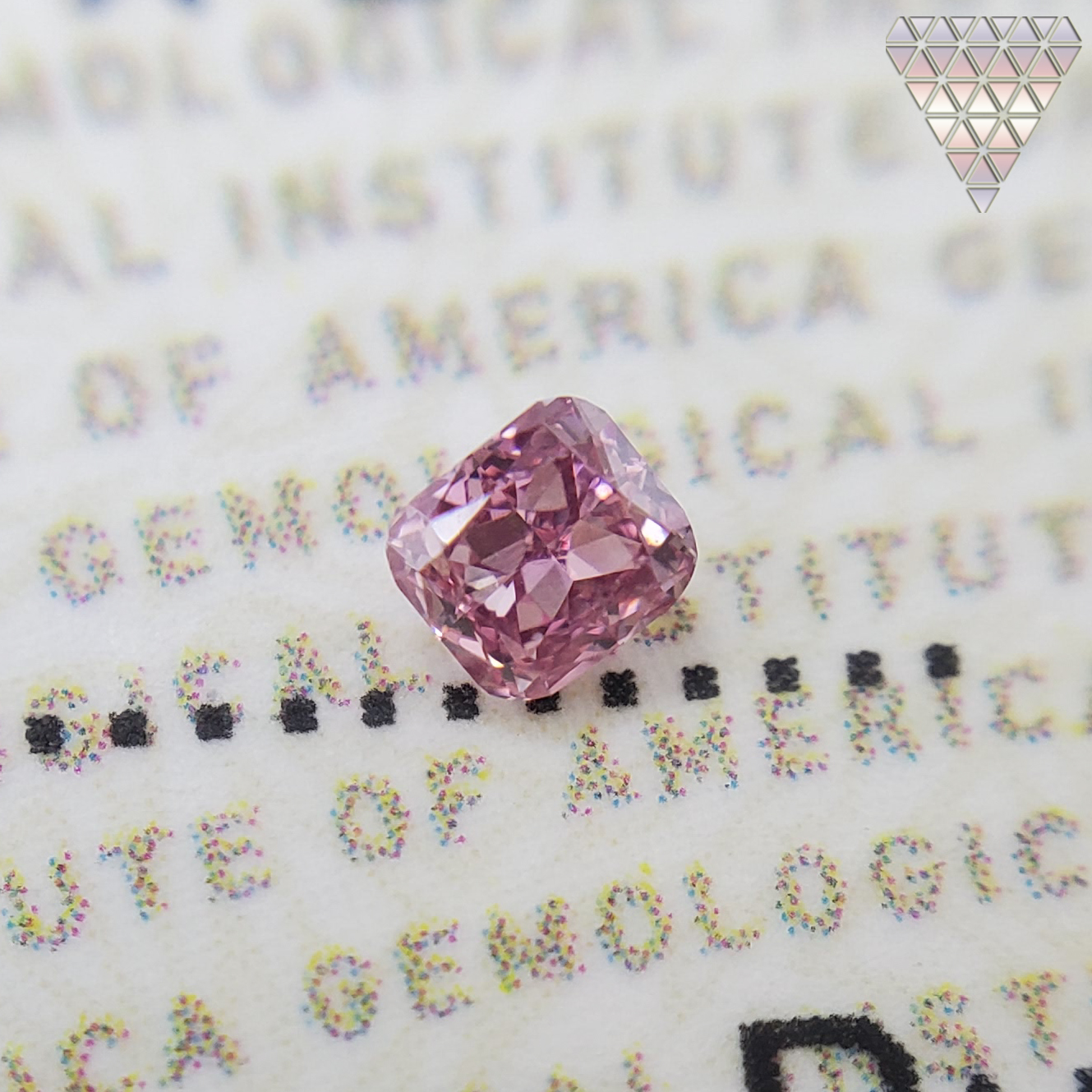 0.07 Carat, Fancy Intense Purplish Pink Natural Diamond, Radiant Shape,  Clarity, GIA 6