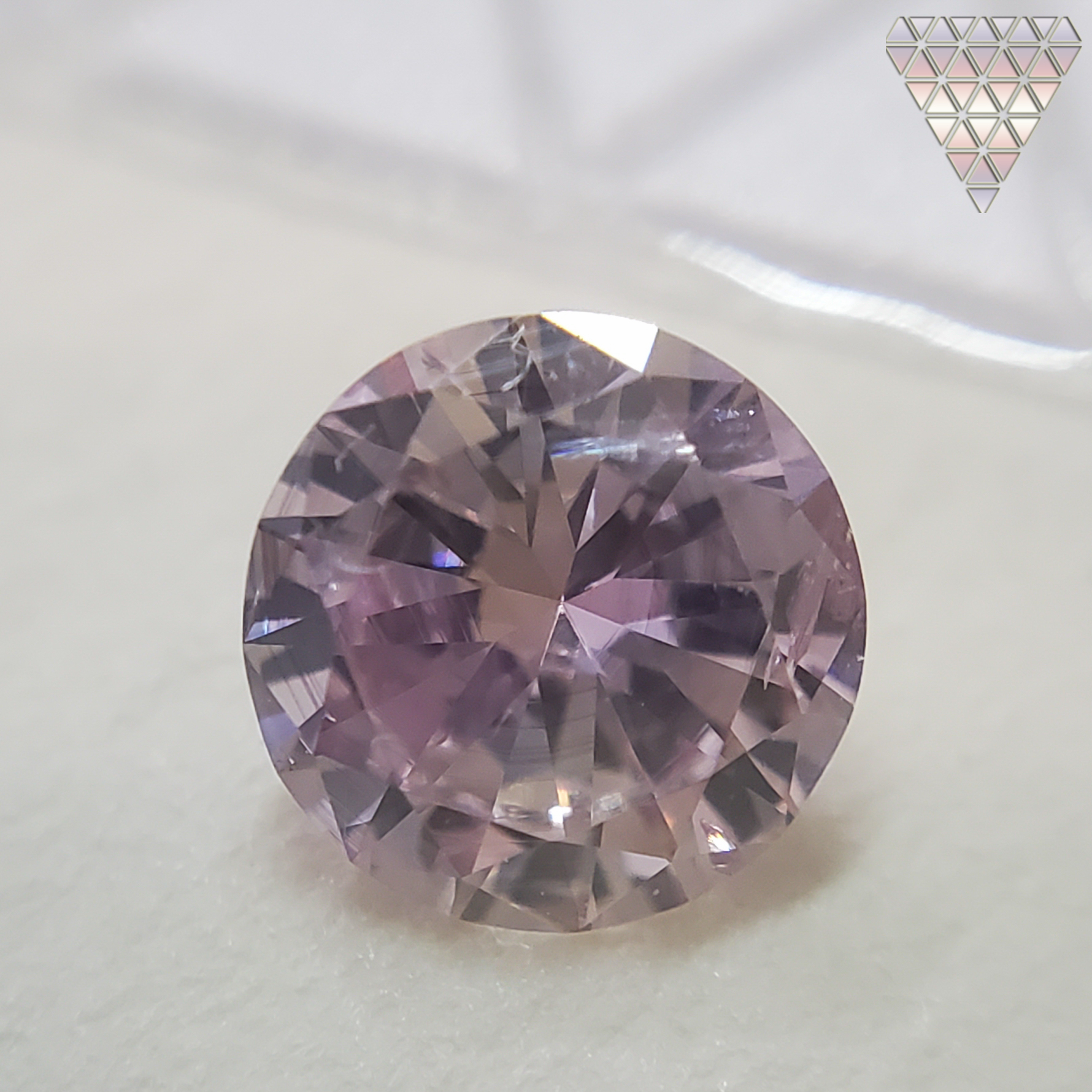 0.50 Carat, Fancy Purplish Pink Natural Diamond, Round Shape,  Clarity, GIA 4