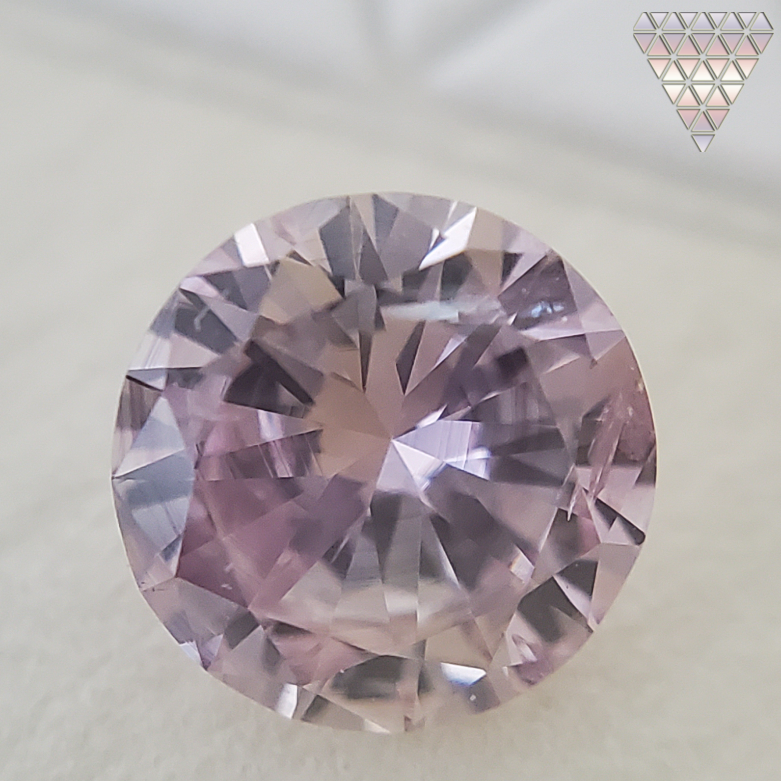 0.50 Carat, Fancy Purplish Pink Natural Diamond, Round Shape,  Clarity, GIA 2