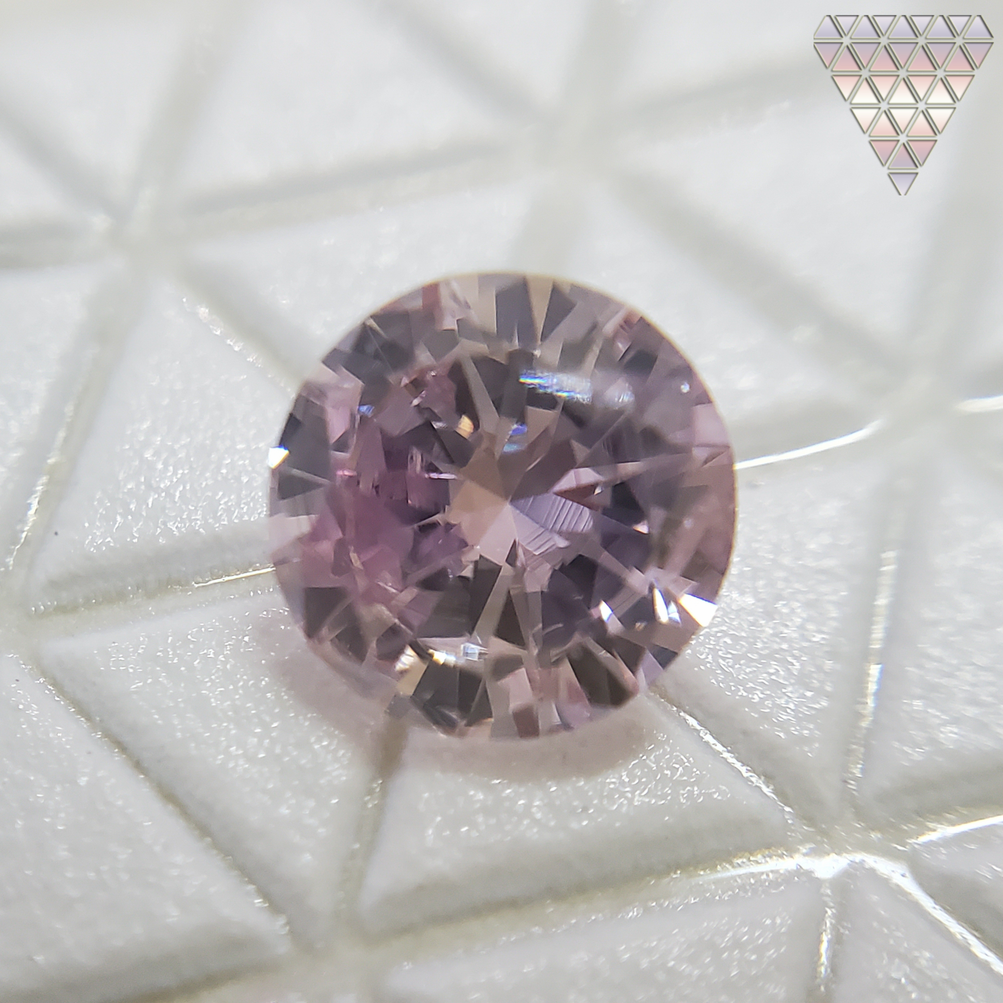 0.50 Carat, Fancy Purplish Pink Natural Diamond, Round Shape,  Clarity, GIA 3