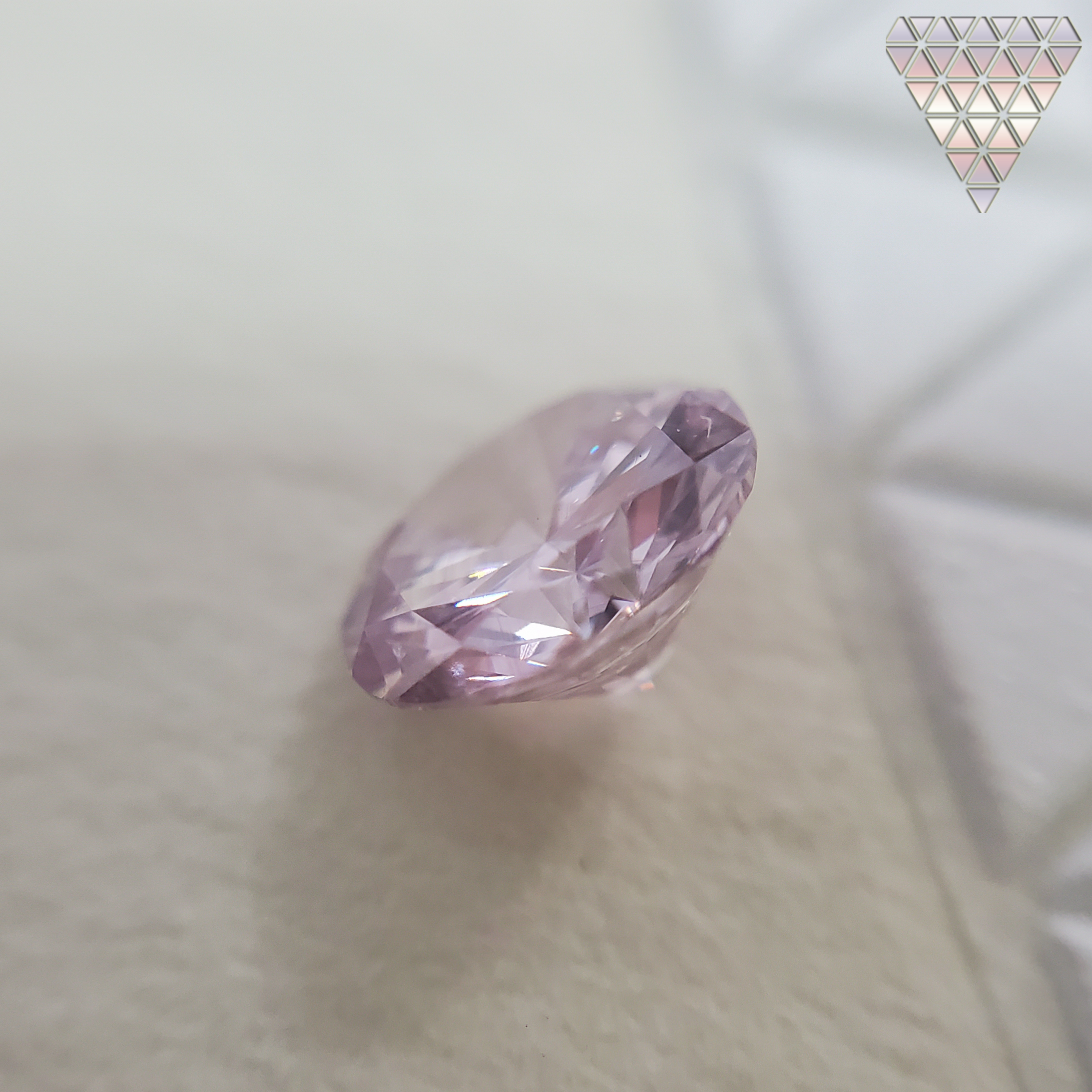 0.50 Carat, Fancy Purplish Pink Natural Diamond, Round Shape,  Clarity, GIA 6