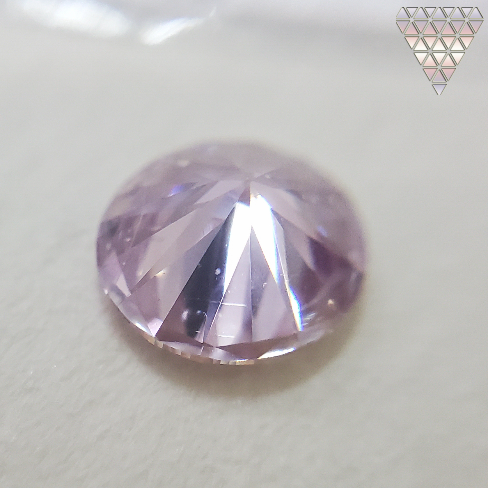0.50 Carat, Fancy Purplish Pink Natural Diamond, Round Shape,  Clarity, GIA 7