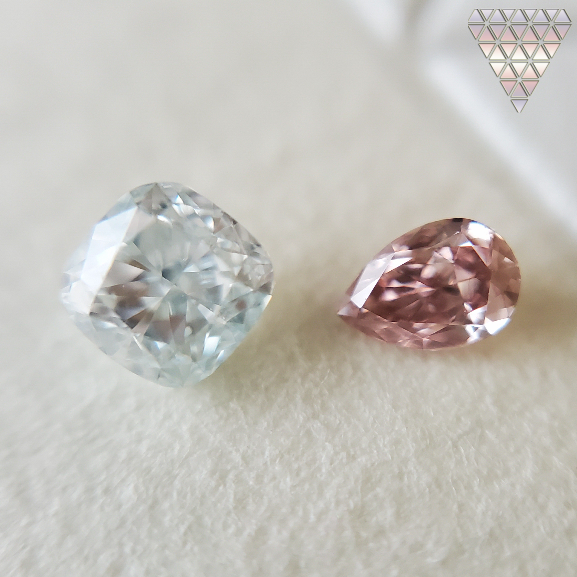 0.054 Ct Fancy Orangy Pink VS2 Agt Japan Natural Loose Diamond Exchange Federation 7