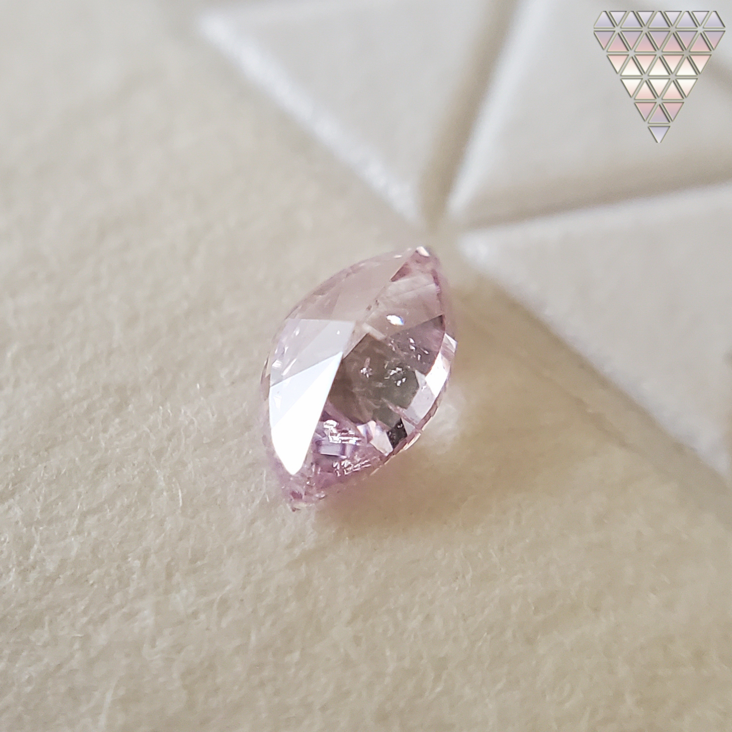 0.114 Ct Fancy Purple Pink I2 Marquise AGT Japan Natural Loose Diamond Exchange Federation 5