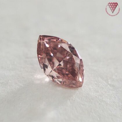 0.060 Carat Fancy Deep Orangy Pink Marquise VS1 CGL Japan Natural Loose Diamond Exchange Federation