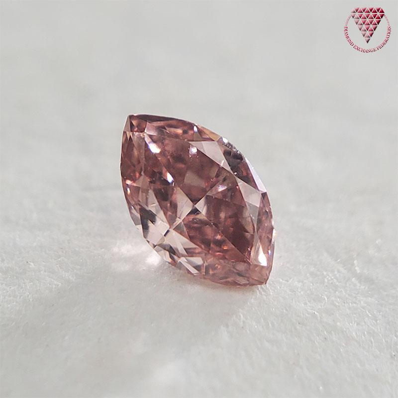 0.060 Carat Fancy Deep Orangy Pink Marquise VS1 CGL Japan Natural Loose Diamond Exchange Federation 2