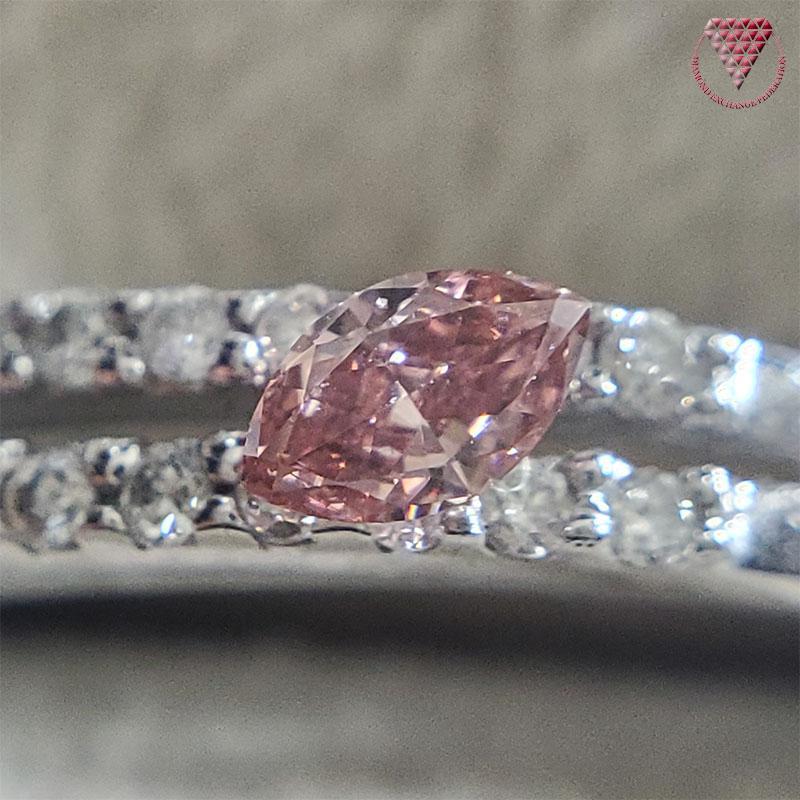 0.060 Carat Fancy Deep Orangy Pink Marquise VS1 CGL Japan Natural Loose Diamond Exchange Federation 6
