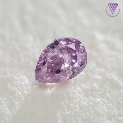 0.09 Carat Fancy Intense Pink Purple Pear I2 CGL Japan Natural Loose Diamond Exchange Federation
