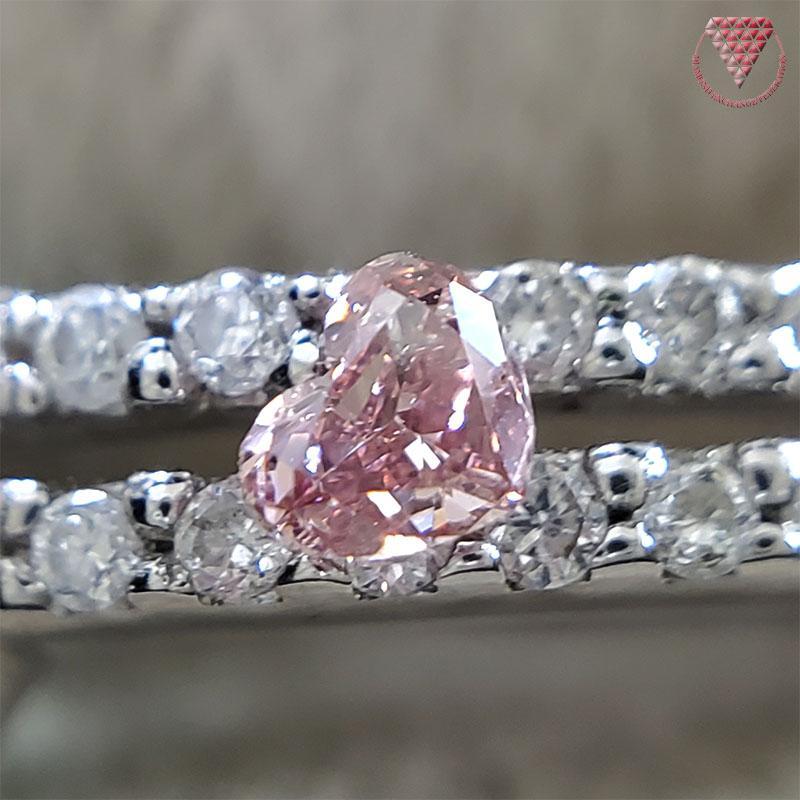 0.034 Carat Fancy Intense Pink SI2 Heart AGT Japan Natural Loose Diamond Exchange Federation 5