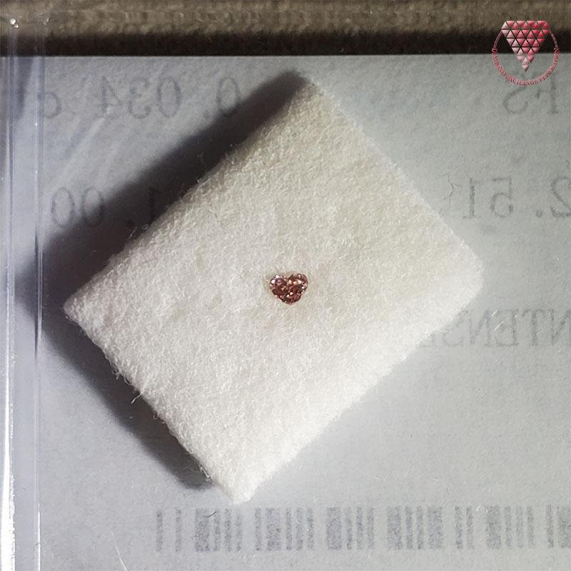 0.034 Carat Fancy Intense Pink SI2 Heart AGT Japan Natural Loose Diamond Exchange Federation 6