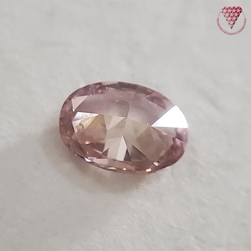 0.104 Carat Fancy Intense Orangy Pink Oval VS2 CGL Japan Natural Loose Diamond Exchange Federation 4