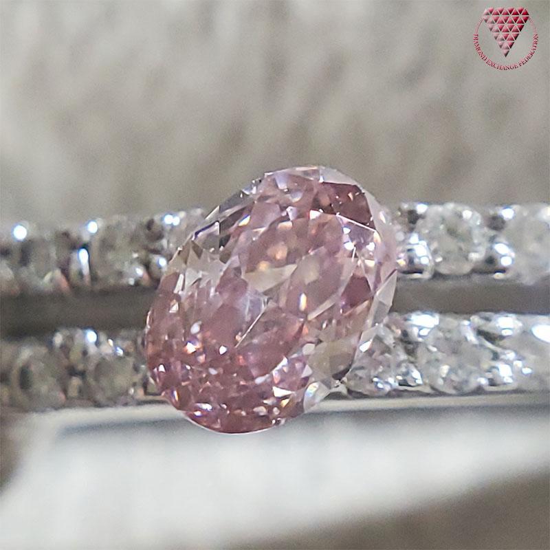0.104 Carat Fancy Intense Orangy Pink Oval VS2 CGL Japan Natural Loose Diamond Exchange Federation 5