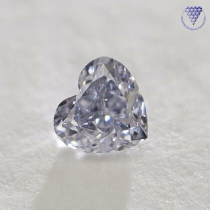 0.037 ct Fancy Light Gray Violet Heart SI1 CGL Japan Natural Loose Diamond Exchange Federation