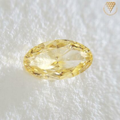 0.248 Carat Fancy Intense Orangy Yellow I1 Oval CGL Japan Natural Loose Diamond Exchange Federation