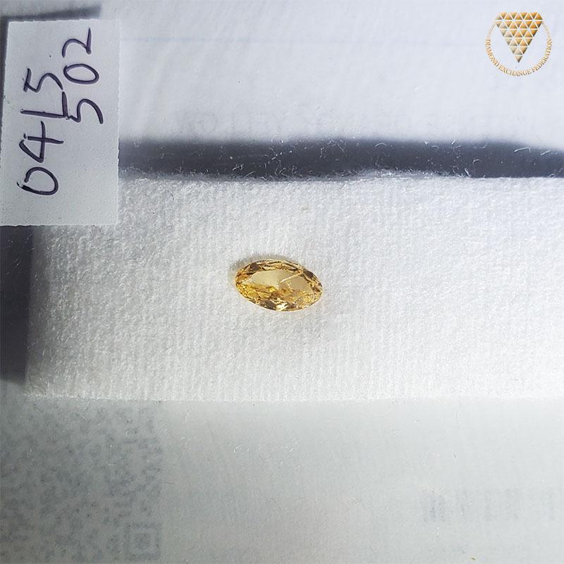 0.248 Carat Fancy Intense Orangy Yellow I1 Oval CGL Japan Natural Loose Diamond Exchange Federation 6