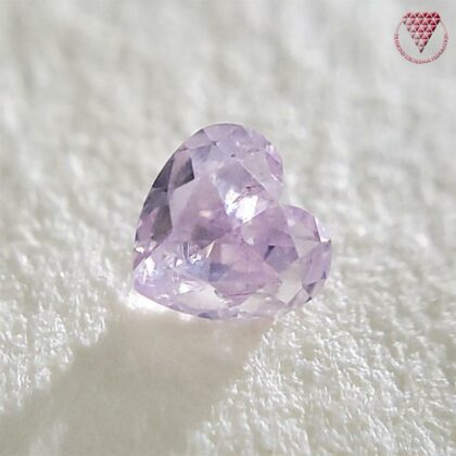 0.211 Ct Fancy Light Purple Pink Heart I1 Agt Japan Natural Loose Diamond Exchange Federation