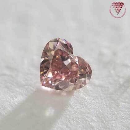 0.062 Carat Fancy Intense Pink Si1 Heart CGL Japan Natural Loose Diamond Exchange Federation
